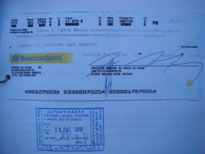 Ministério Público acusa prefeito e deputada estadual de compra de votos em Várzea da Palma - Veja cópia de cheque de pa