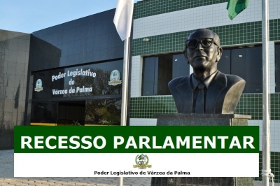 A Câmara Municipal de Várzea da Palma entra em recesso parlamentar